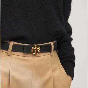 Tory Burch Black and Gold Women's Belt
